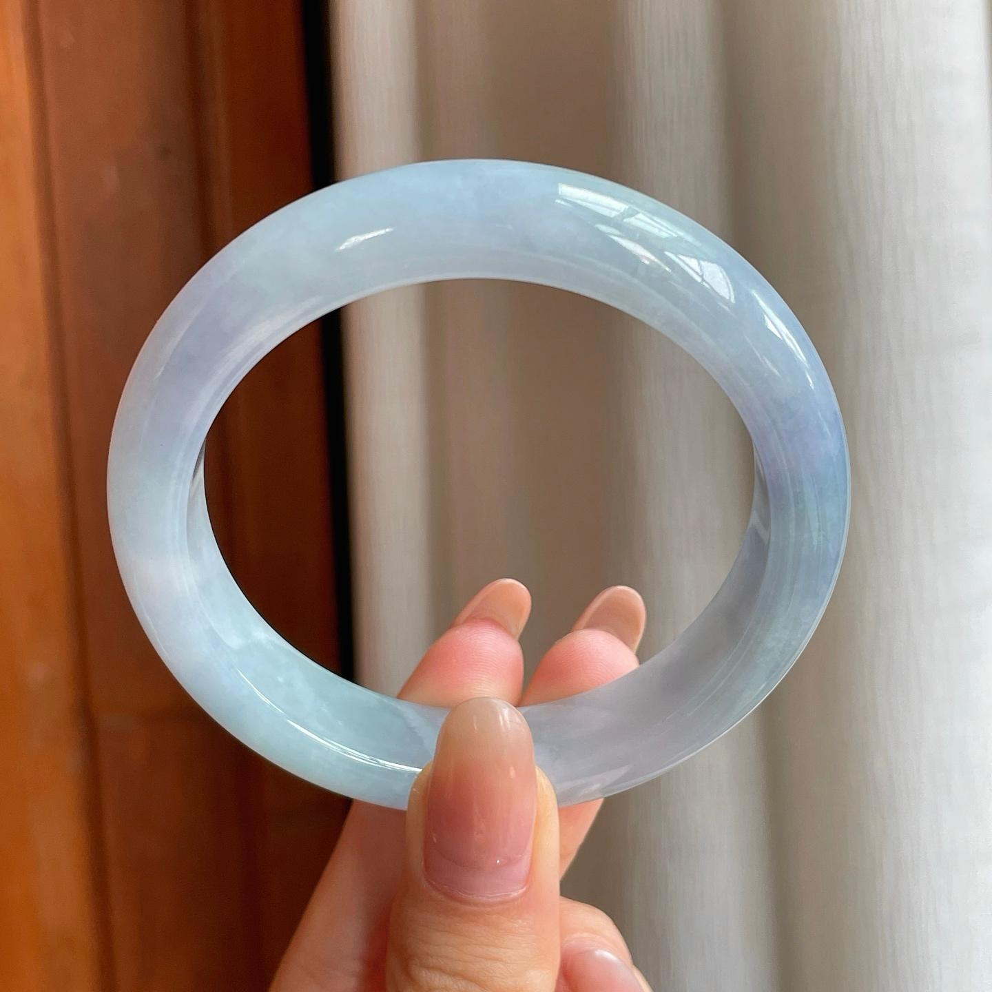 糯冰紫罗兰翡翠平安镯（56.6mm)（yc363622）