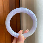 糯冰紫罗兰翡翠圆条手镯（56.8mm)（yc373956）