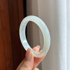 糯冰白月光翡翠贵妃镯 53圈（yc435331）
