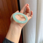 冰种晴底翡翠平安镯（52mm）（yc345503）