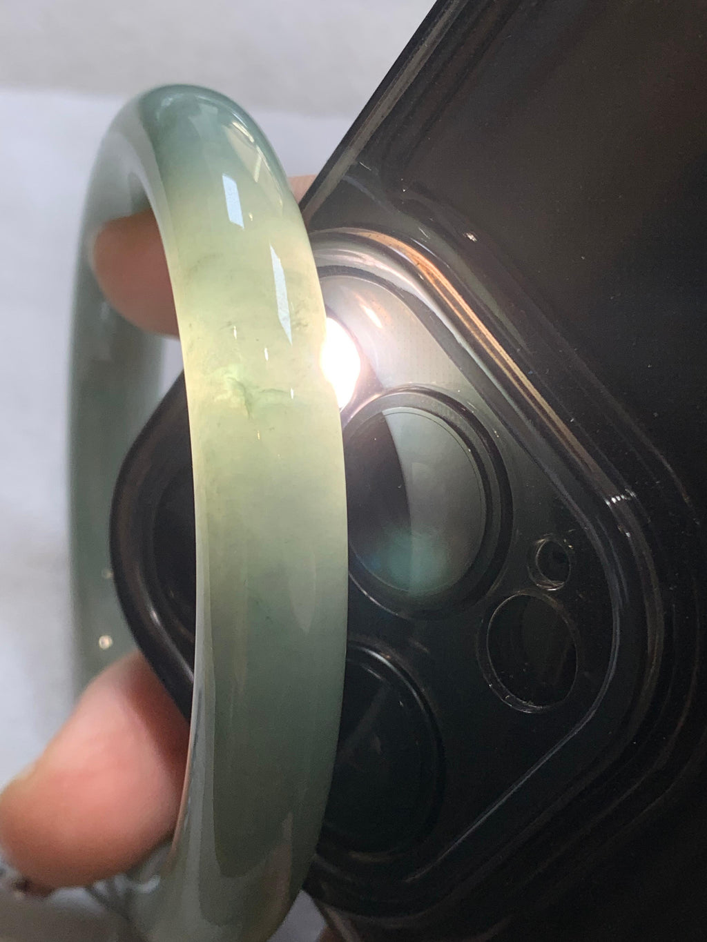 糯种油青圆条手镯（54.4mm）（yc310103）