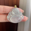 冰种淡底色佛公挂件 天然缅甸Ａ货翡翠（yc506540）