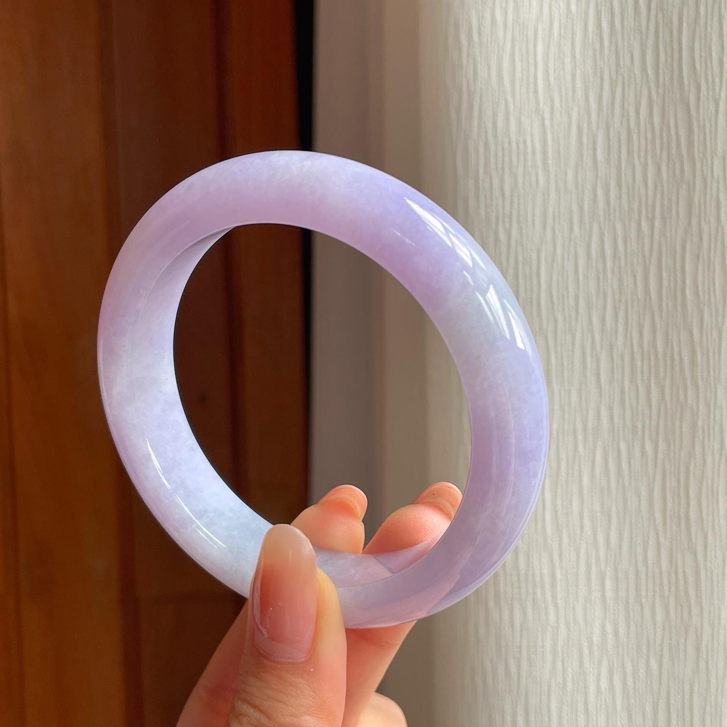 糯冰紫罗兰翡翠平安镯（58.7mm)（yc352499）