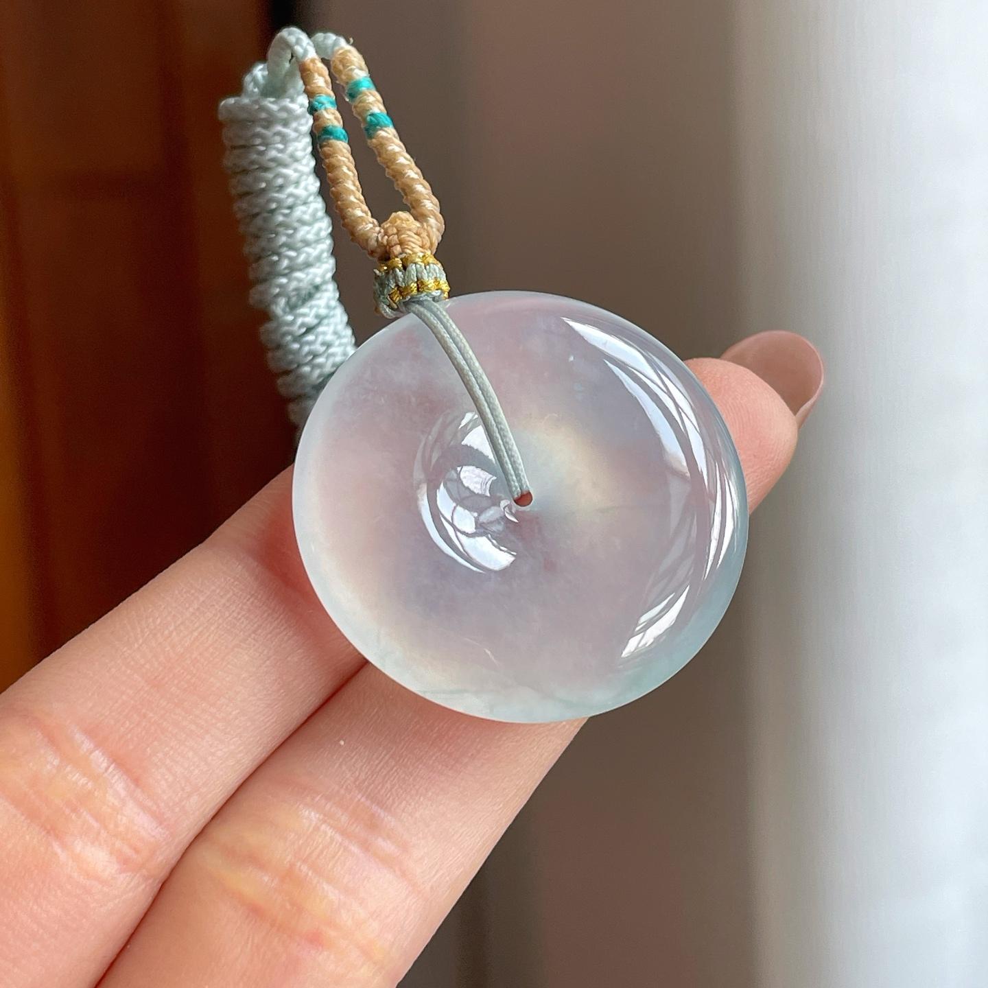 冰种无色翡翠平安扣（yc358342）