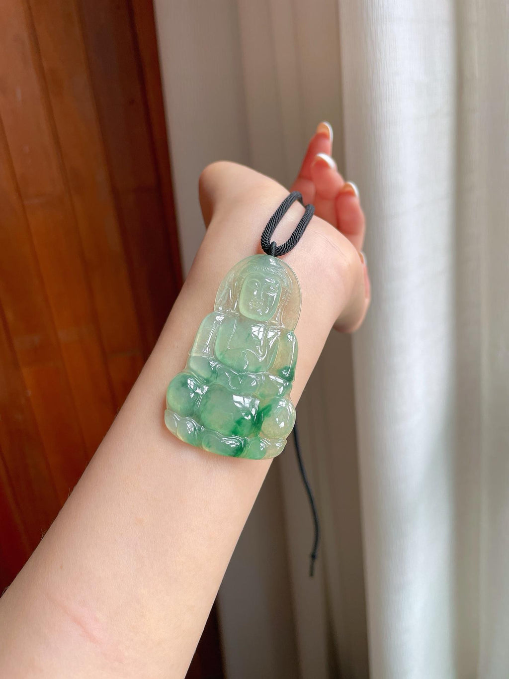 冰种飘花翡翠观音（yc396263）