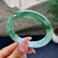 细糯种油青色正圈平安镯57圈        天然缅甸A货翡翠（yc444689）