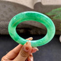 细糯种满绿圆条手镯（54.7mm）（yc257706）