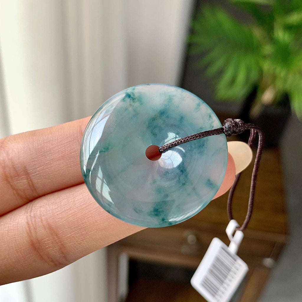 细糯种飘花平安扣吊坠（yc248132）