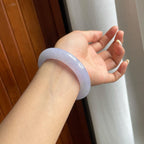 冰种紫罗兰翡翠平安镯（58mm）（yc185066）