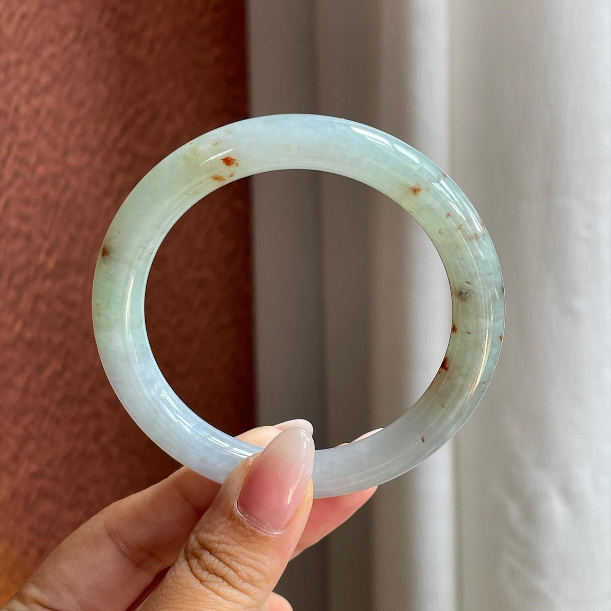 细糯冰黄翡特色圆条手镯 54圈（yc727954）