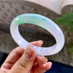 糯冰种白底青贵妃手镯（53.4mm）（yc305698）