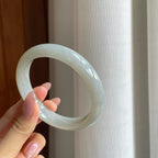 糯冰无色翡翠平安镯（62.5mm）（yc286509）