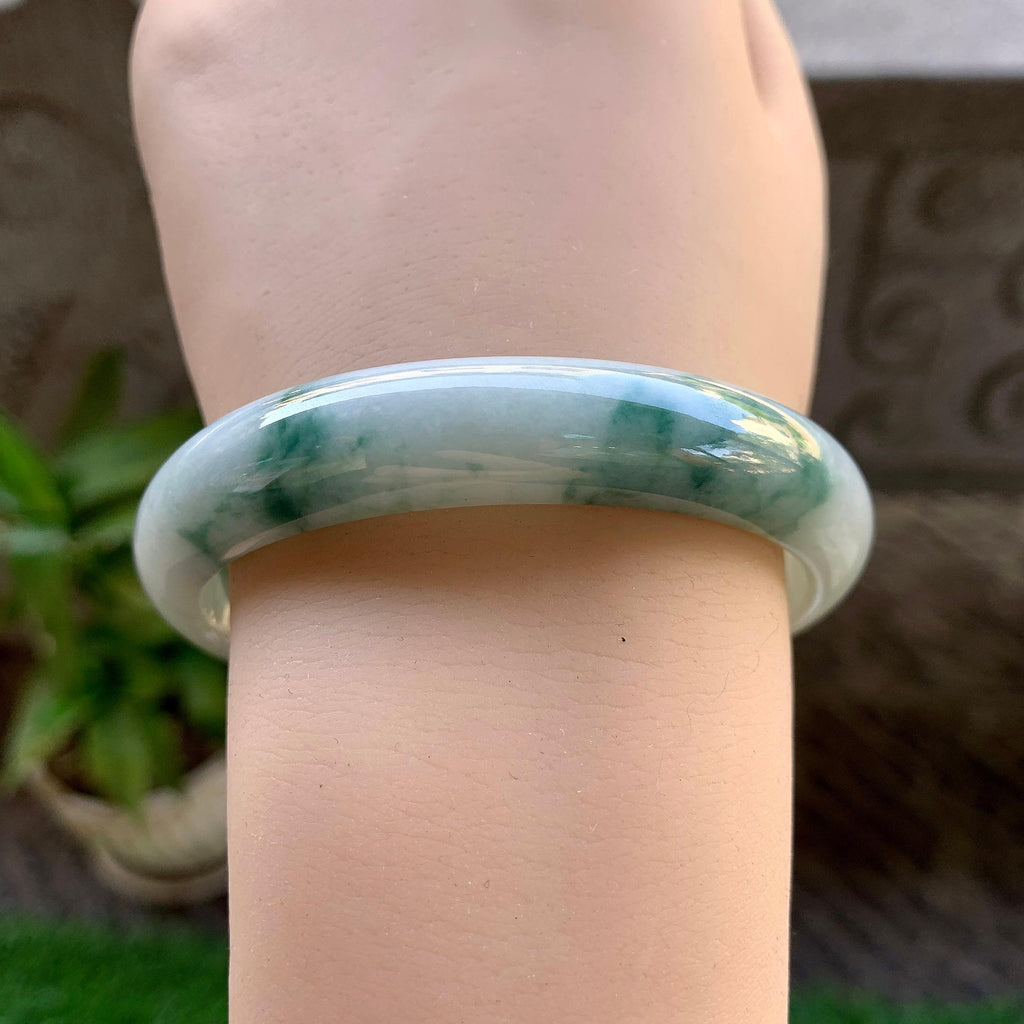 细糯种飘花贵妃手镯（56.6mm）（yc308176）