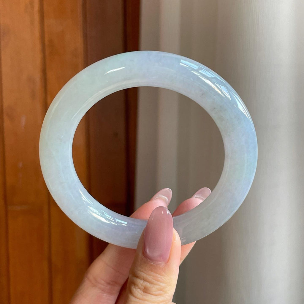 糯冰晴水翡翠圆条手镯（57.5mm）（yc286716）
