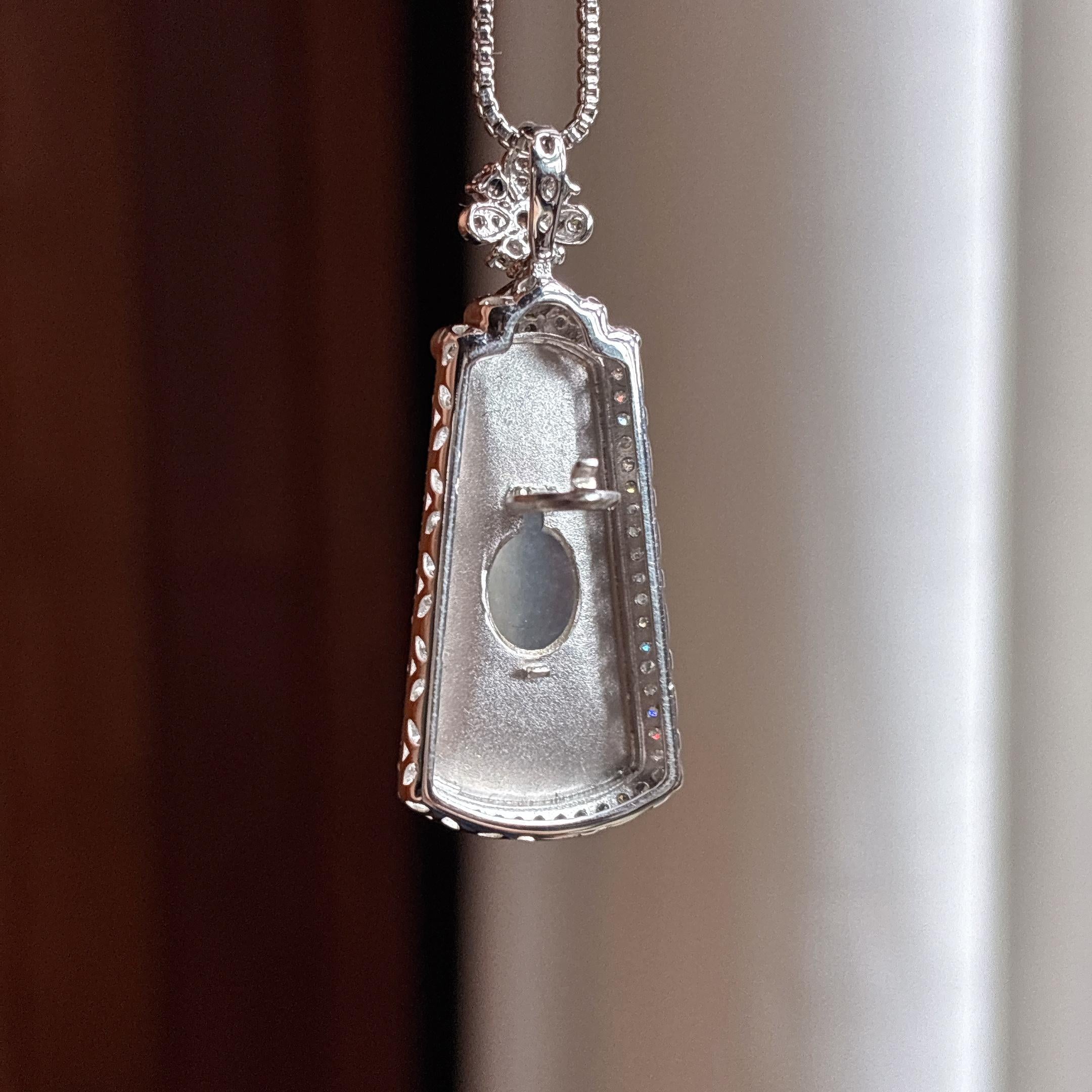 Mặt Dây Chuyền Ngọc Phỉ Thúy Tự Nhiên Miến Điện Loại A 18k Vàng Khảm Băng Chủng Vô Sắc