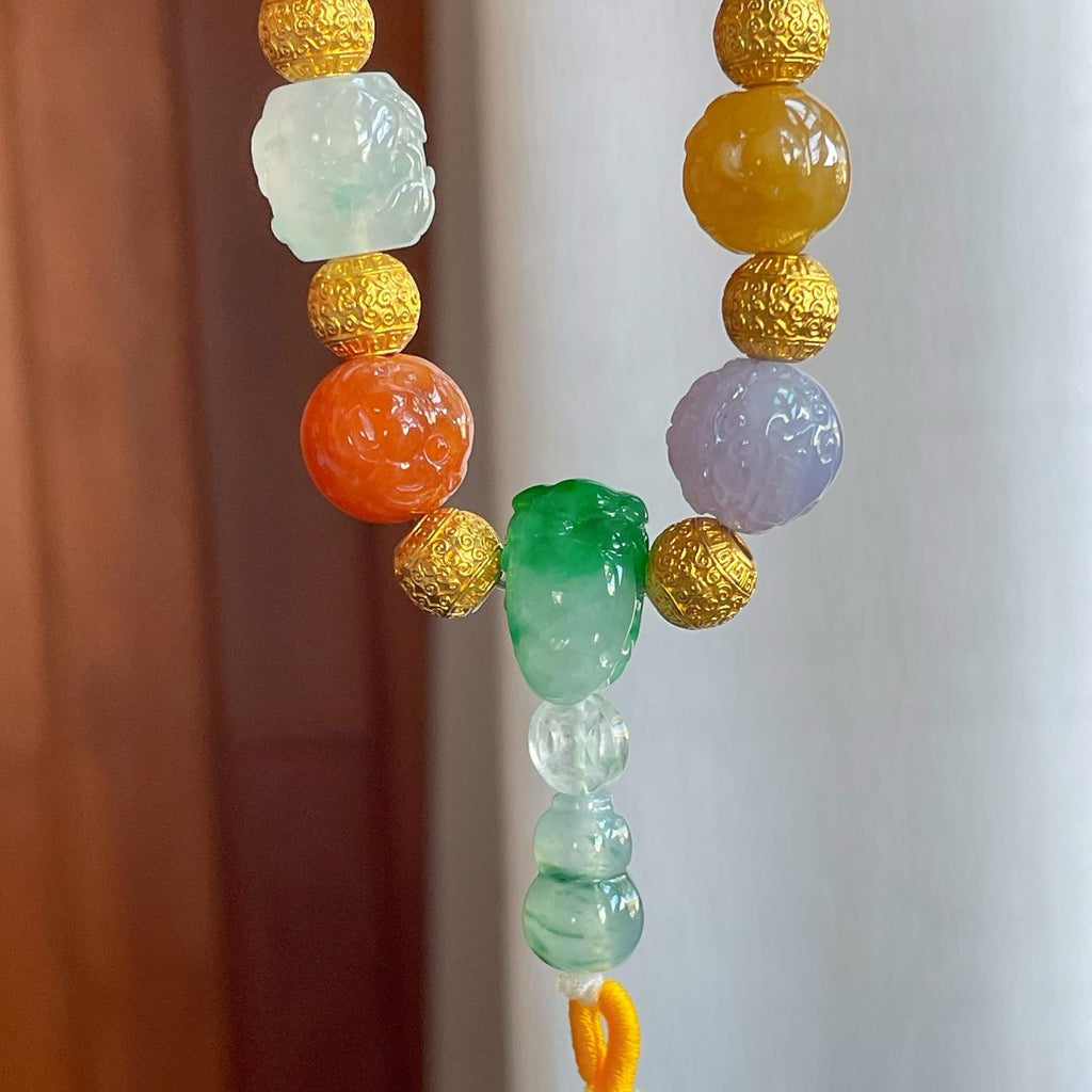 18k金糯冰多宝翡翠手持（yc310775）