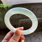 糯冰种晴底圆条手镯（57.5mm）（yc202341）