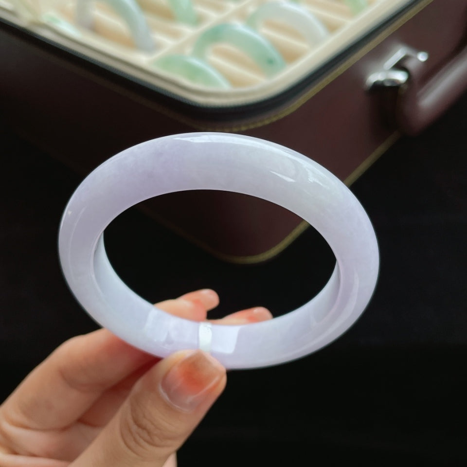 糯种紫罗兰翡翠手镯（55.5mm）（yc016181）