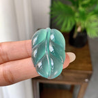 冰种淡蓝水叶子挂件（yc248219）