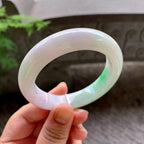糯种飘绿平安镯（54.3mm）（yc202380）