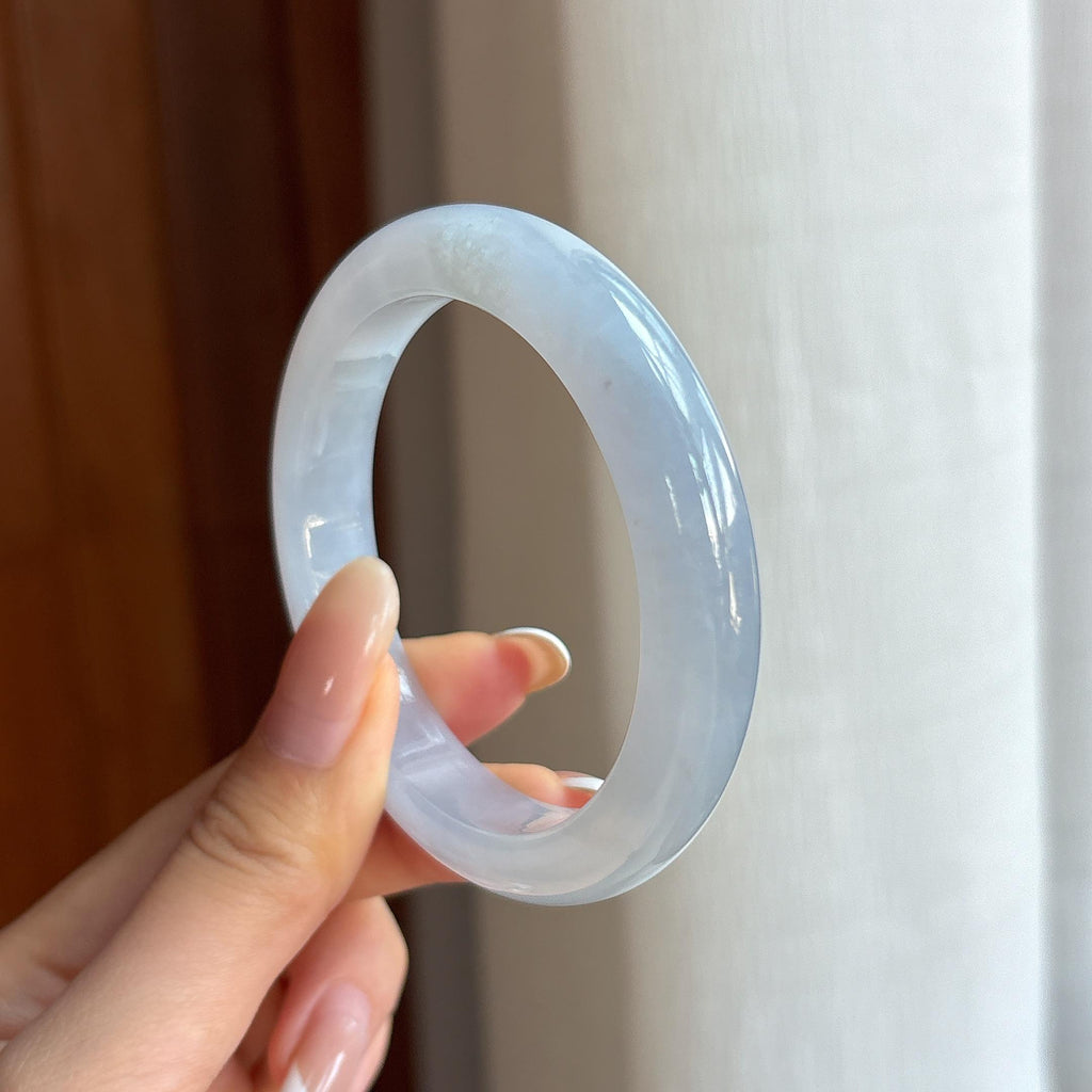 糯冰紫罗兰翡翠平安镯（54mm)（yc423162）