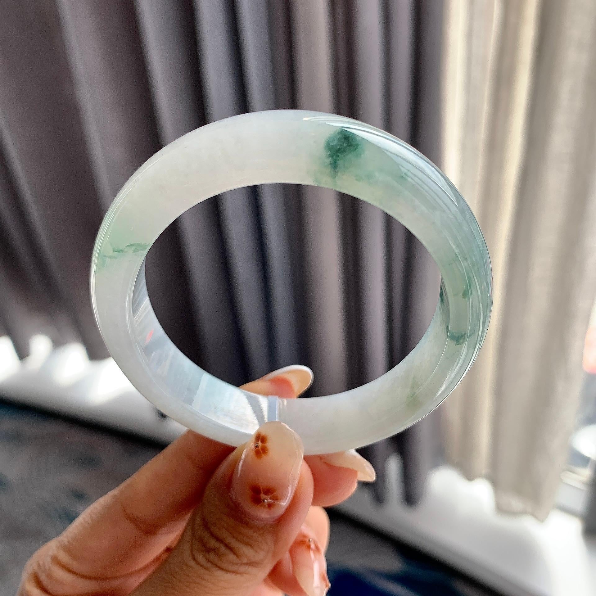 细糯种飘花贵妃手镯（56.4mm）（yc250447）