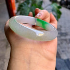 糯冰种飘阳绿平安镯（52mm）（yc292641）