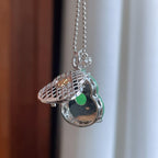 18k金镶糯冰满绿翡翠葫芦（yc241863）