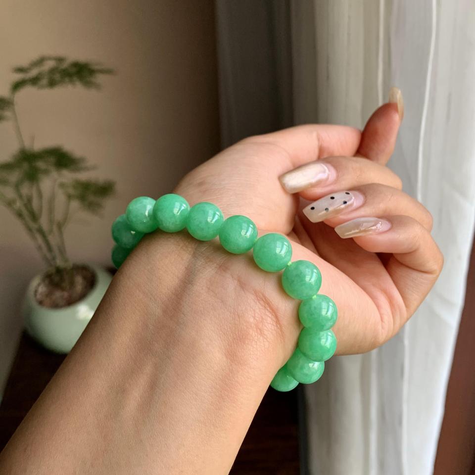 细糯种满绿手串（yc028540）