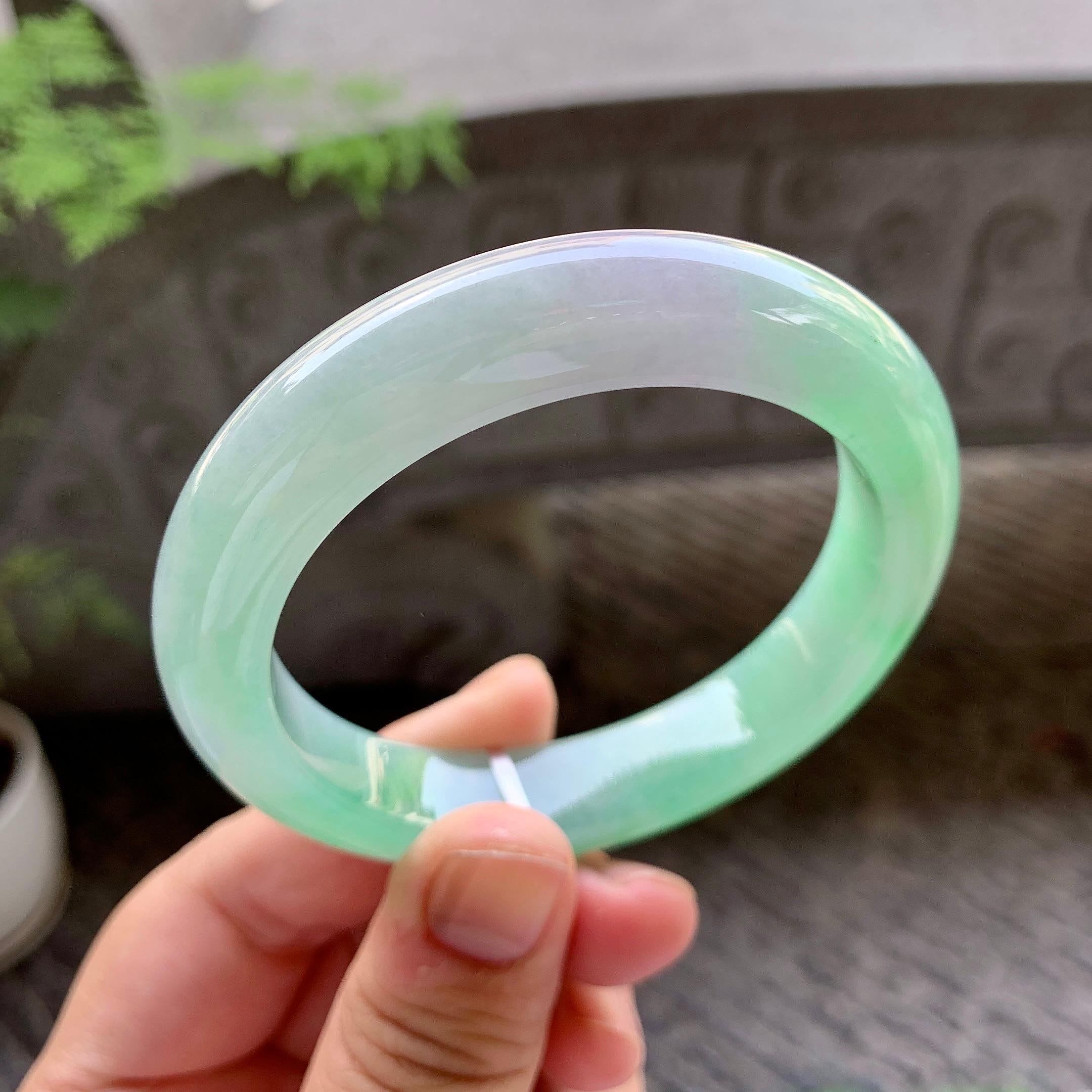 细糯种春彩平安镯（55.7mm）