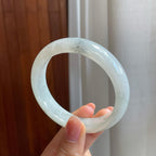 冰种乌鸡翡翠平安镯（57mm)（yc323653）