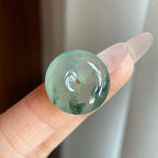 糯冰蓝底飘花翡翠平安扣（yc279357）