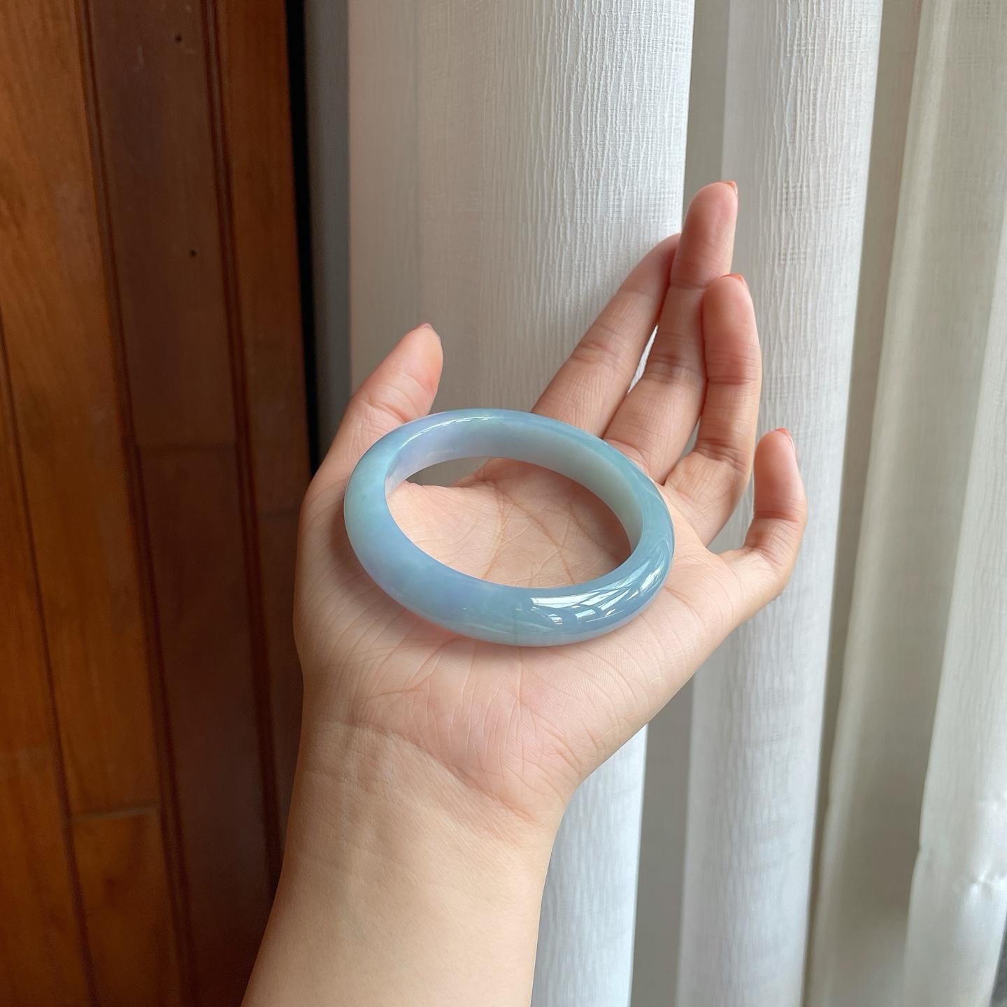 糯冰紫罗兰翡翠平安镯（54.5mm）（yc310310）