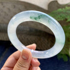 糯冰种飘花圆条手镯（57mm）（yc249467）