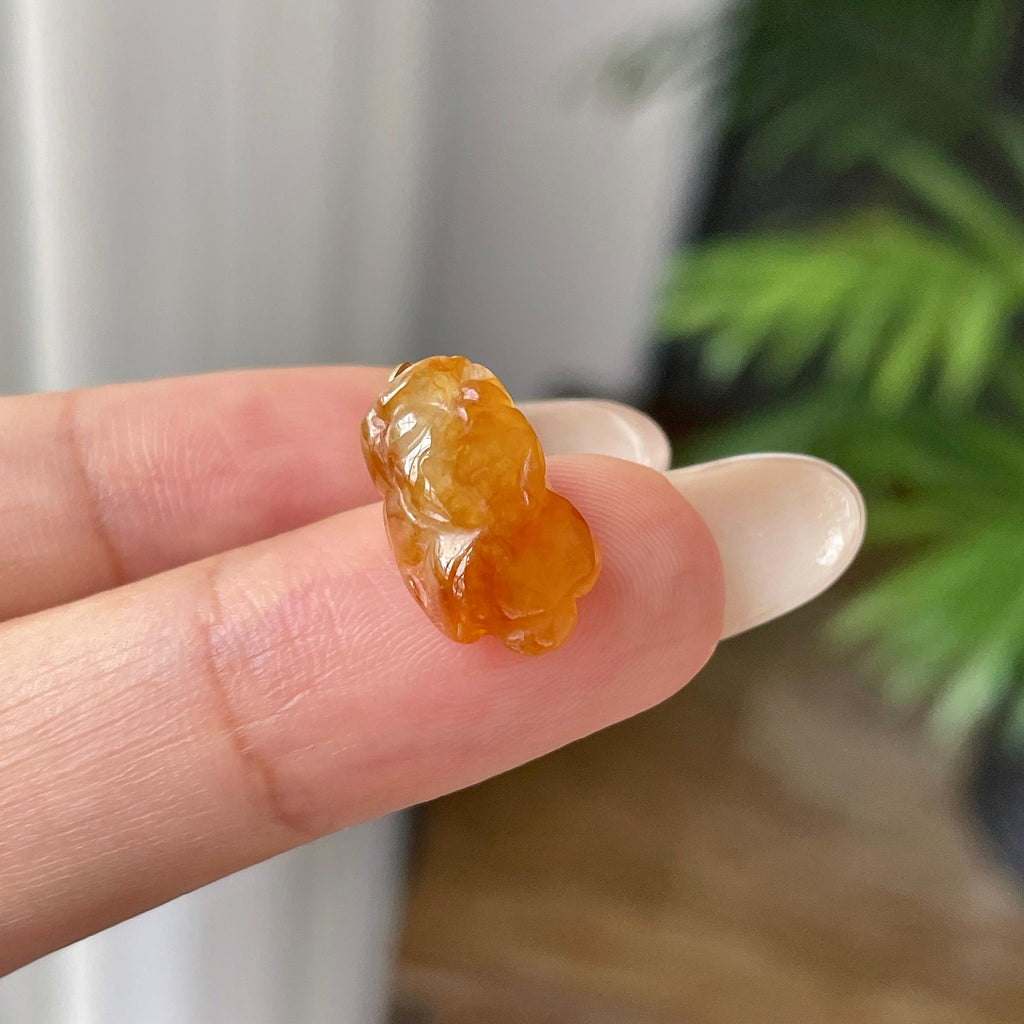 18k金糯冰种红翡貔貅吊坠       天然缅甸A货翡翠（yc421313）