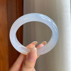 冰种黄翡翡翠平安镯（54.7mm)（yc416488）