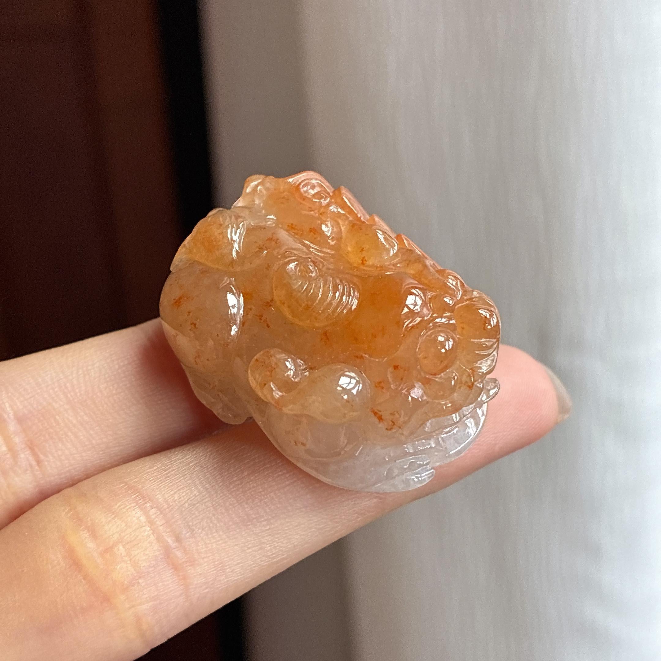 糯冰黄翡貔貅 天然缅甸A货翡翠（yc439412）