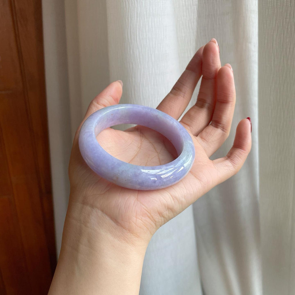 糯冰紫罗兰翡翠平安镯（56mm）（yc304408）