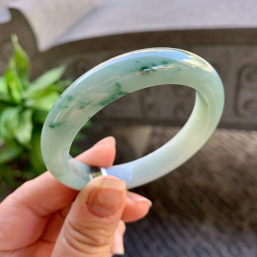 细糯种飘花平安镯（52.2mm）（yc308759）