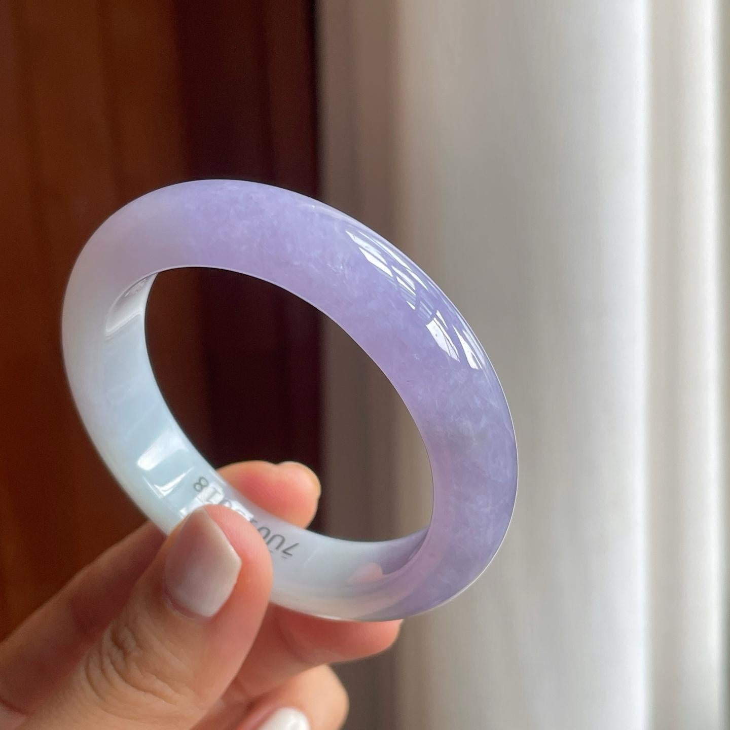 糯冰紫罗兰翡翠平安镯（50.3mm）（yc249156）