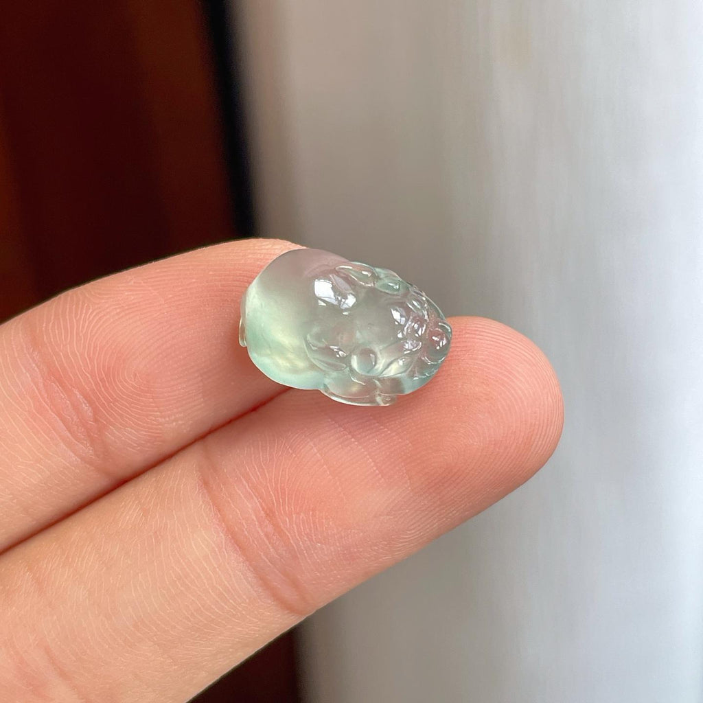 裸石冰种带底色翡翠貔貅（yc251038）