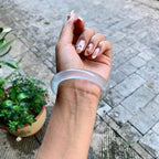 高冰种飘花圆条手镯（55.1mm）（yc246678）