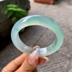 糯冰种飘绿平安镯（52.2mm）（yc203709）