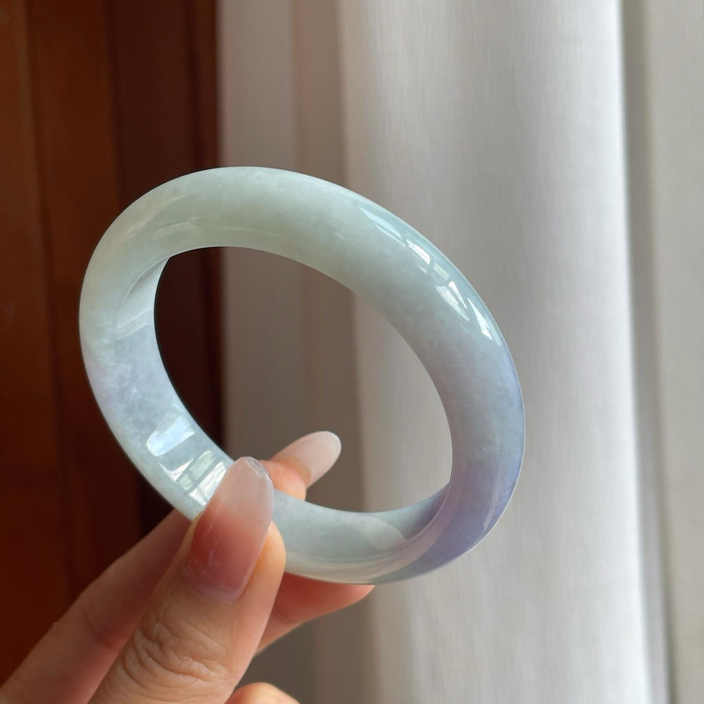 糯冰晴底紫罗兰翡翠平安镯（55.5mm）（yc266550）