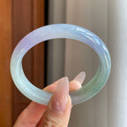 糯冰椿彩翡翠贵妃镯（57.7mm）（yc278186）