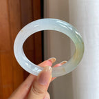 冰种黄翡翡翠平安镯（57.6mm)（yc419706）