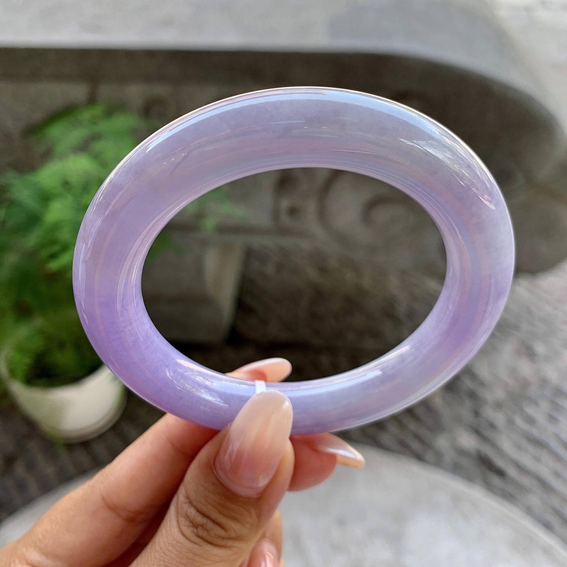 细糯种紫罗兰圆条手镯（56.5mm）（yc199565）