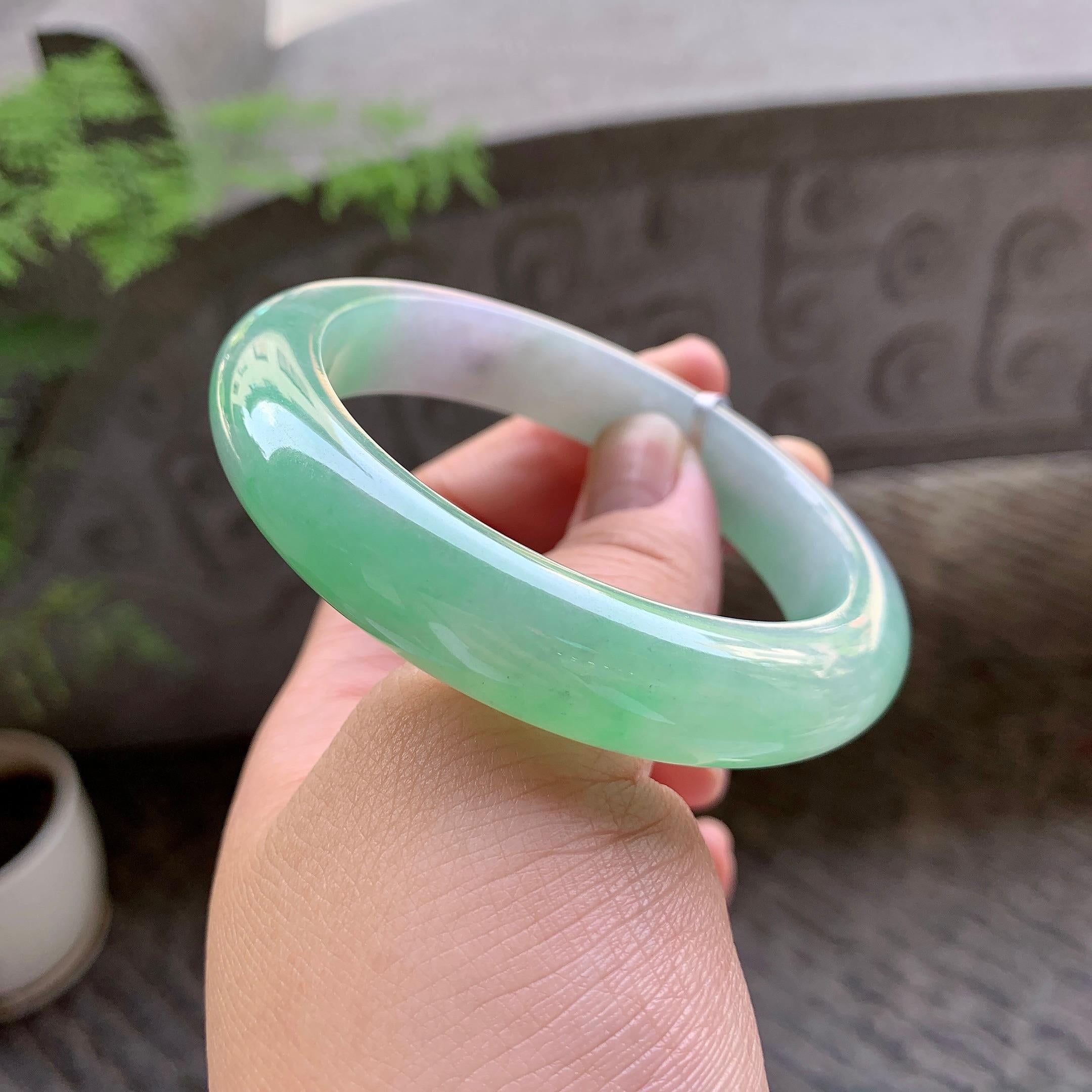 细糯种春彩平安镯（55.7mm）