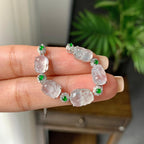 18k金冰种无色貔貅手链（yc233834）