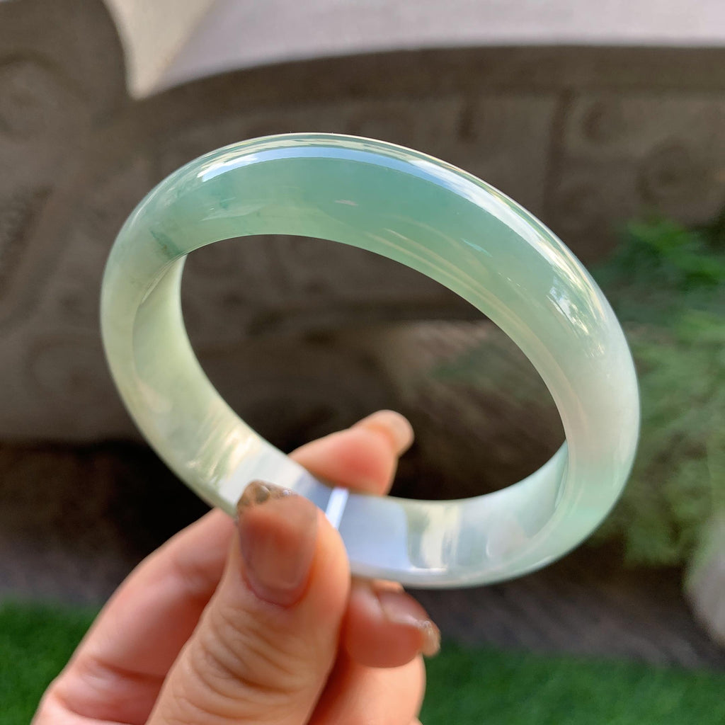 细糯种飘花平安镯（56.4mm）（yc293325）